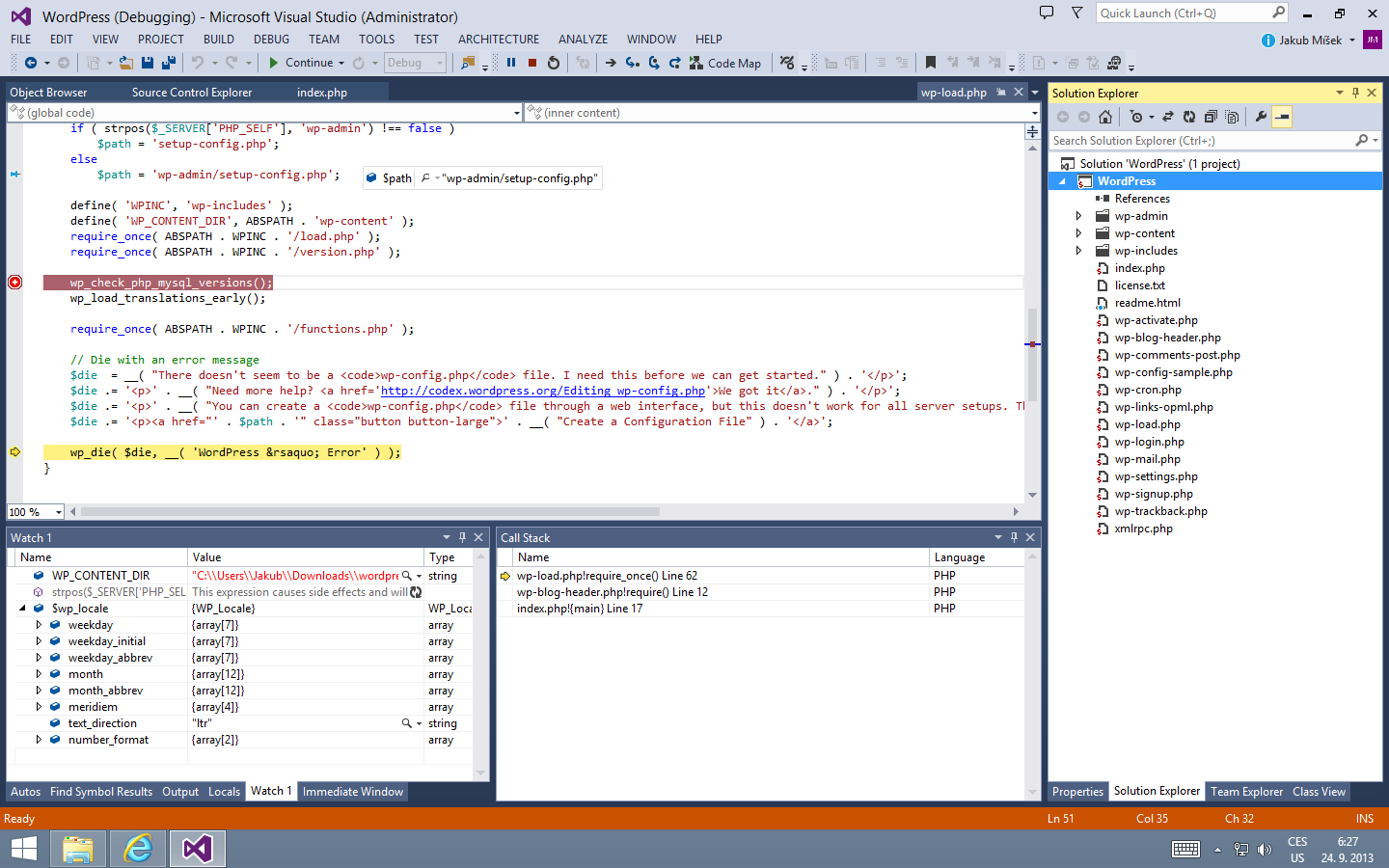 Microsoft Visual Studio php