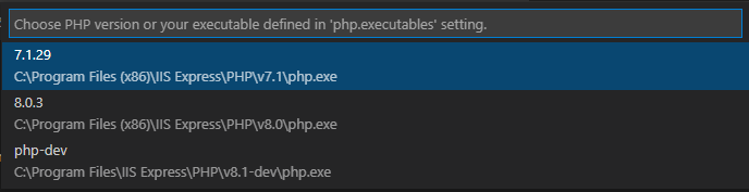 PHP Version Picker