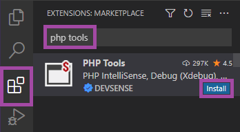 phptools install vscode