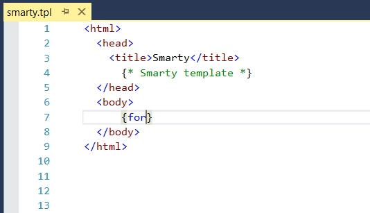 Incomplete Smarty for loop