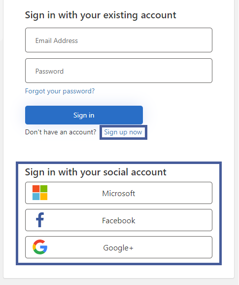 Create new account first