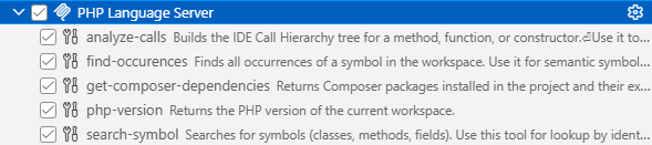 MCP Tools Drop Down List