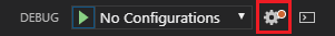 VSCode debug configurations gear