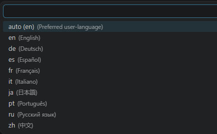 php manual language options