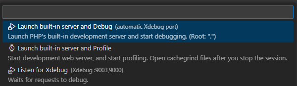 debug CI3 launch menu