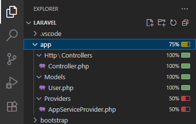 code coverage results in explorer