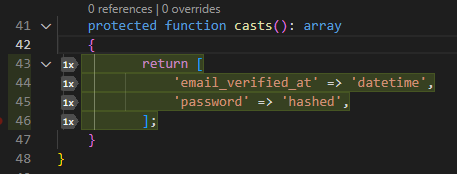 code coverage in file