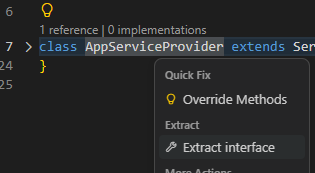 extract interface code action
