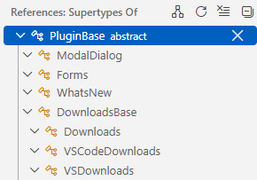 type hierarchy view